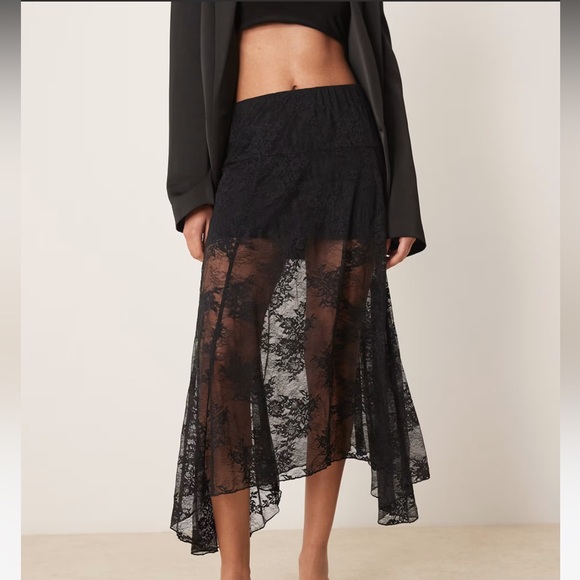 Abercrombie & Fitch Lace Maxi Skirt Sz-S - Picture 1 of 14